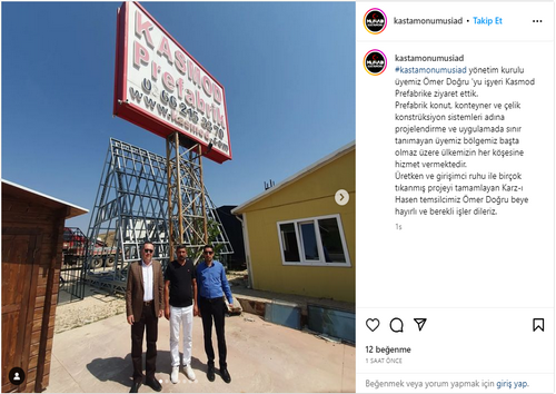 #kastamonumusiad yönetim kurulu üyemiz Ömer Doğru 'yu işyeri Kasmod Prefabrike ziyaret ettik.