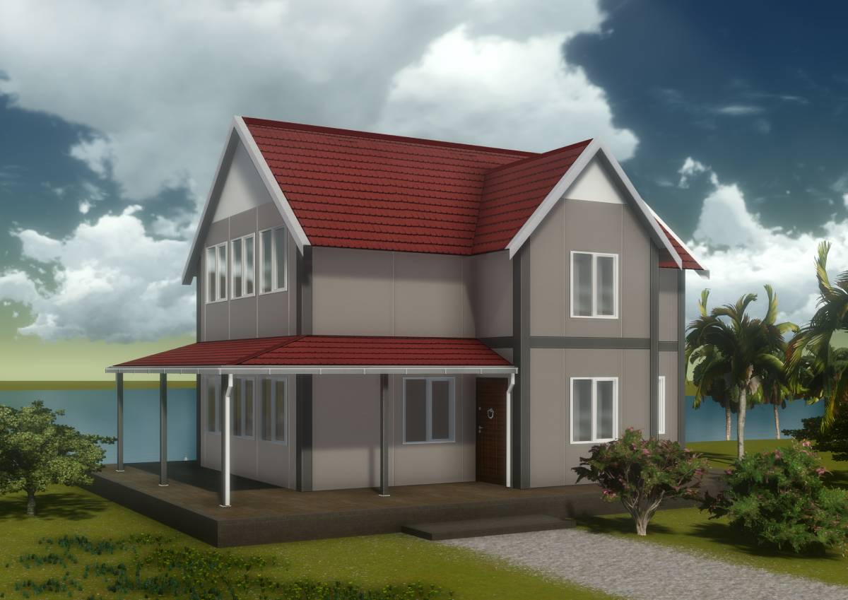 100 m2 Çelik Çift Katlı Konut