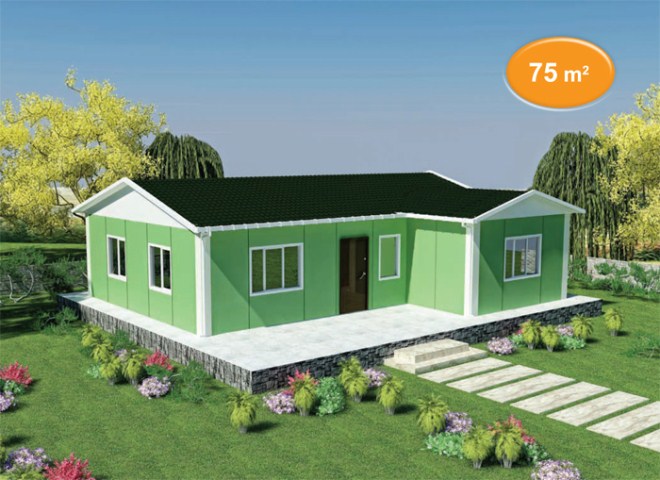 75 m2 Prefabrik Tek Katlı Konut